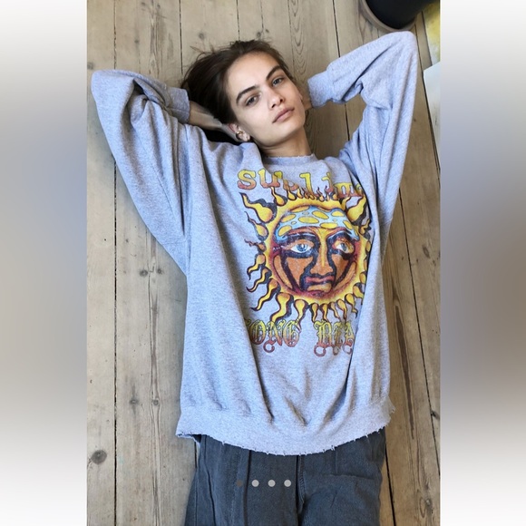 Urban Outfitters Grey Oversized Sublime Crewneck Sweatshirt - Picture 8 of 8
